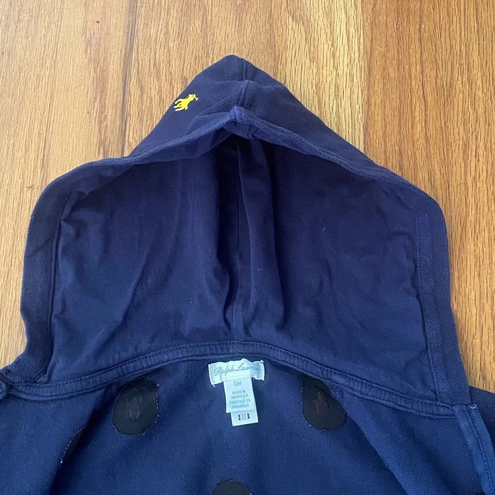 Ralph Lauren Pique Schiffli Hooded Sweatshirt with Signature Pony